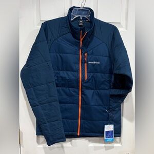 Montbell Men's Medium U.L. Thermawrap Jacket Blue NWT Insulated Puffer Full Zip